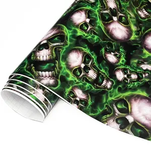 Skull Sticker Bomb Graffiti PVC Vinyl Wrap Film With Air Release Self Adhesive DIY Decal for Cars Car Motorcycle  Furniture Decoration Sticker