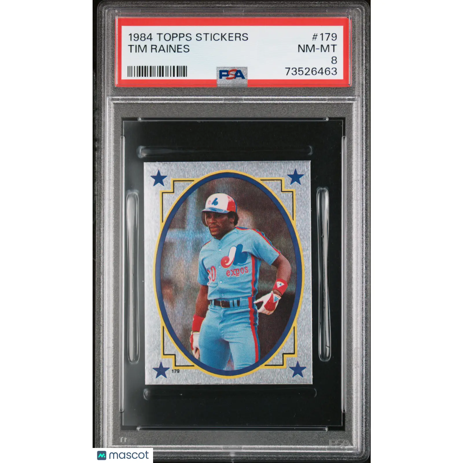 Tim Raines PSA 1984 Topps Stickers Baseball #179 8 73526463