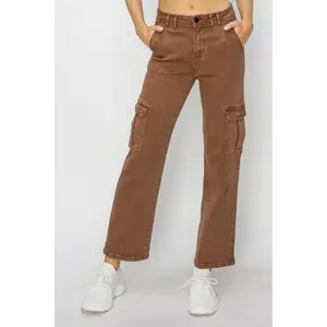 Risen High Rise Cargo Jeans