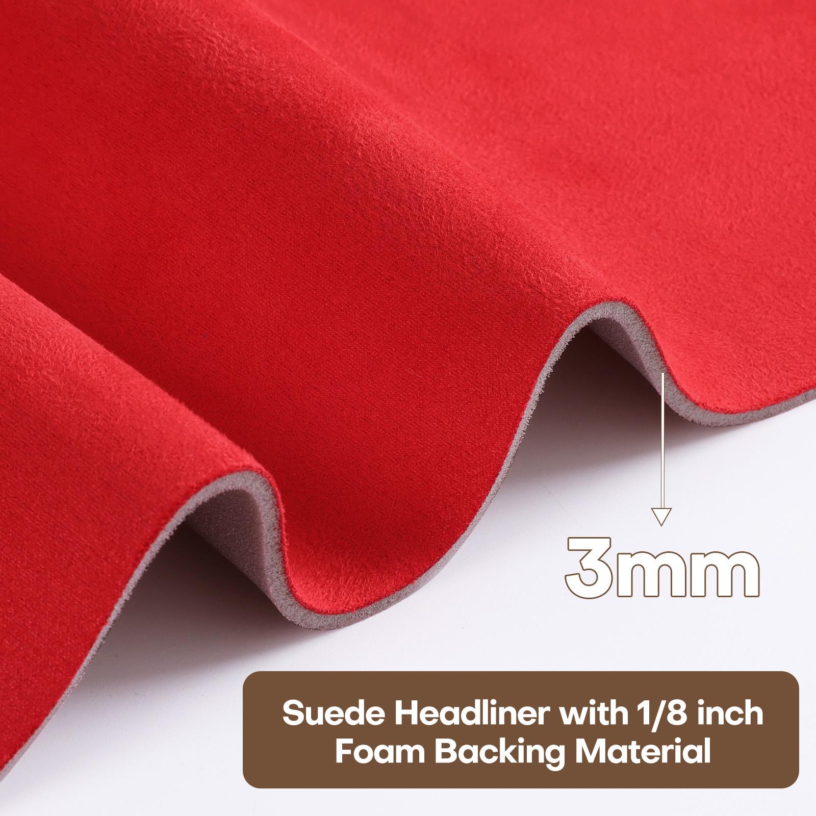 3mm Foam Suede Fabric Auto Car Roof Liner Repair Replacement Fabric  Headliner Upholstery  Boat interior refurbishment Renovation By Yard ceiling with Backing synthetic