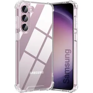 Clear Case for Samsung Galaxy A56 A36 A26 A16 A55 A35 A25 A15, Shockproof Bumper Protective Cover Hard PC Back + Flexible TPU Raised Bezel Hybrid Design for Galaxy S25 S24 S23 S22 S21 Transparent Slim Fit with Airbag Enhanced Corners Casing