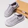 HOBIBEAR Women's PU Leather Low-Top Laceless Slip-On Sneakers - Round Toe, Flexible Rubber Sole, Slip-Resistant, Fast On/Off Casual Trainers for Women, All-Season Walking Shoes, Sports Shoes for Training