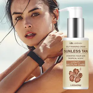 80g Self-Tanning Lotion, Sunless Self Tanner, Enriched with Aloe Vera & Coconut Oil, Deep Hydration, Natural Glow, Single Item, Made in China