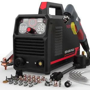 YESWELDER CUT-65DS-PLUS 110/220V Non-HF Plasma Cutter 65Amp with Plasma Torch Consumables Kit | Non-Touch Pilot Arc & Central Connector Torch | 4-in-1 Multi-Functional Metal Cutting Machine with Plate/Grid Cutting, Gouging & Marking tiktokshopspringglowup
