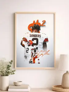 Shedeur #2 Graphic Poster, Football Star Poster, Football Fan Wall Art Decor, No Frame