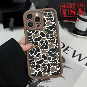 Phone Case for iphone 17 Pro Max 16 Plus 15 14 13 12 11 XR Air E Camouflage Forest Blend Pattern Soft TPU Rubber Camera Protection Rugged Mobile Phone Cover for Boy