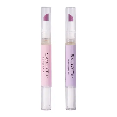SASSYTIP 1pc Ceramic Cuticle Pusher & Jojoba Oil Nail Growth Pen - Adult Nail Care Tool with Precise Tip for Gentle Cuticle Work, Durable Ceramic Material, Moisturizer Nourishment