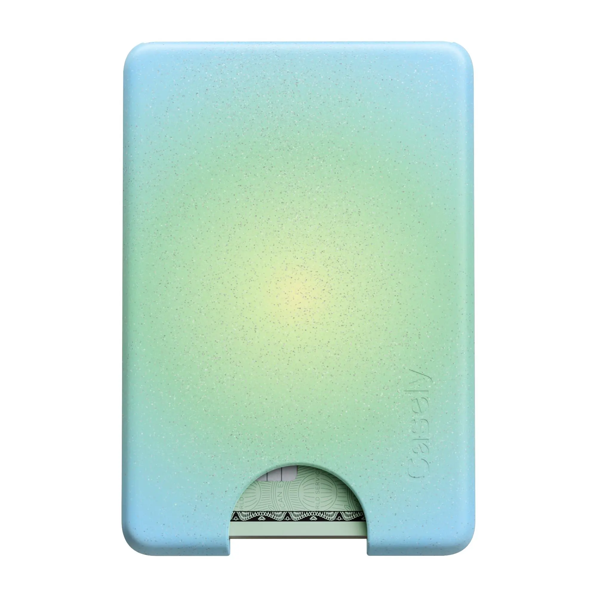 Casely MagWallet | Aura | Inner Glow | Green | Slim Wallet Card Holder | Compatible with MagSafe | Soft-Touch Hard Silicone | Holds Up to 3 Cards