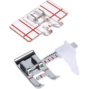 2 count Sewing Machine Presser Foot Set-Adjustable Guide Sewing Machine Presser Foot, Border Guide Sewing Machine Presser Foot Fits ,