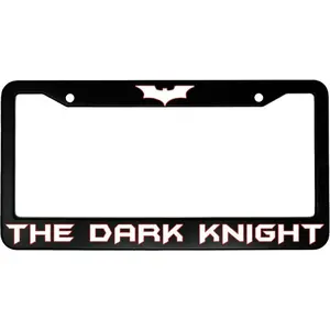 The Dark Knight (w/ Bat Symbol) Aluminum Car License Plate Frame, Car Accessories