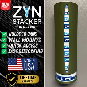 Zynergy Pouch/Snuff Easy access Zyn OD Green Stacker! Keep your Zyn organized, Zyn storage, Wall Mount or Countertop Storage