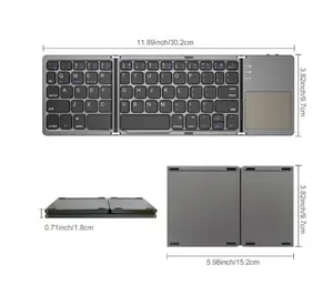 Wireless Folding Bluetooth Keyboard, Compact, Foldable, and Ready for Productivity