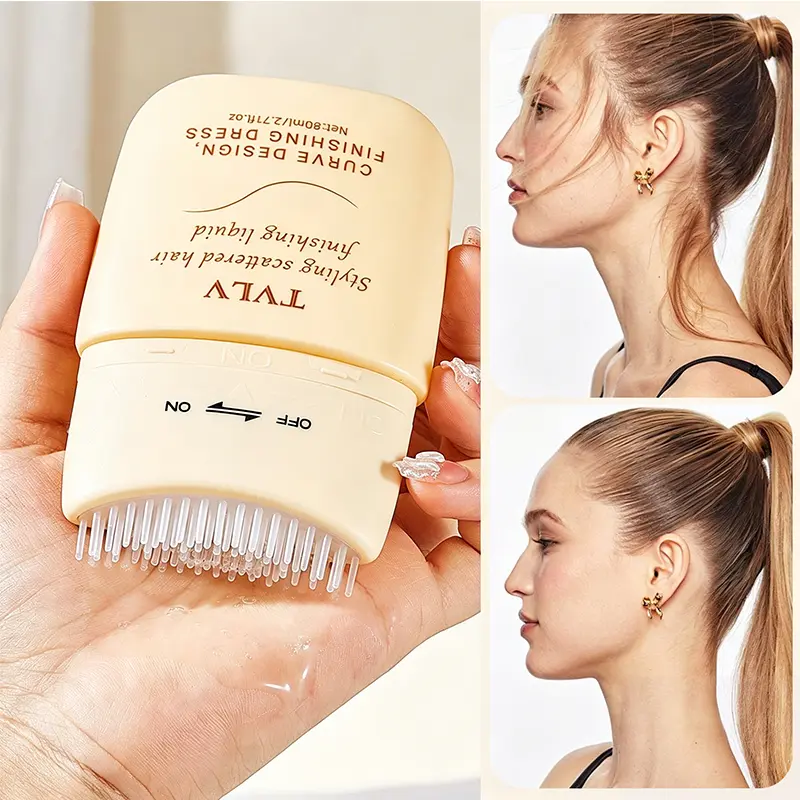 Anti-Frizz Hair Styling Gel - 80ml Portable Travel Size Unisex Youth Haircare, Single Item, Contains Neither Harmful Additives, Long-Lasting Hold, Smooth Finish for Effortless Daily Styling & On-the-Go Touch-Ups, Effortless Styling