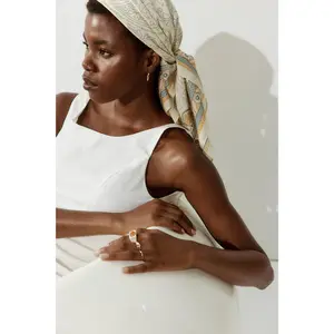 H&M Printed satin scarf