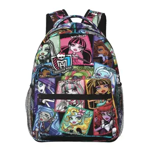 Monster High Impact Backpack Cute Cartoon Laptop Bag for Teen Monster High Impact Theme Bookbag
