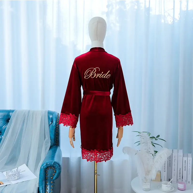 Lace Bride   Wine Red