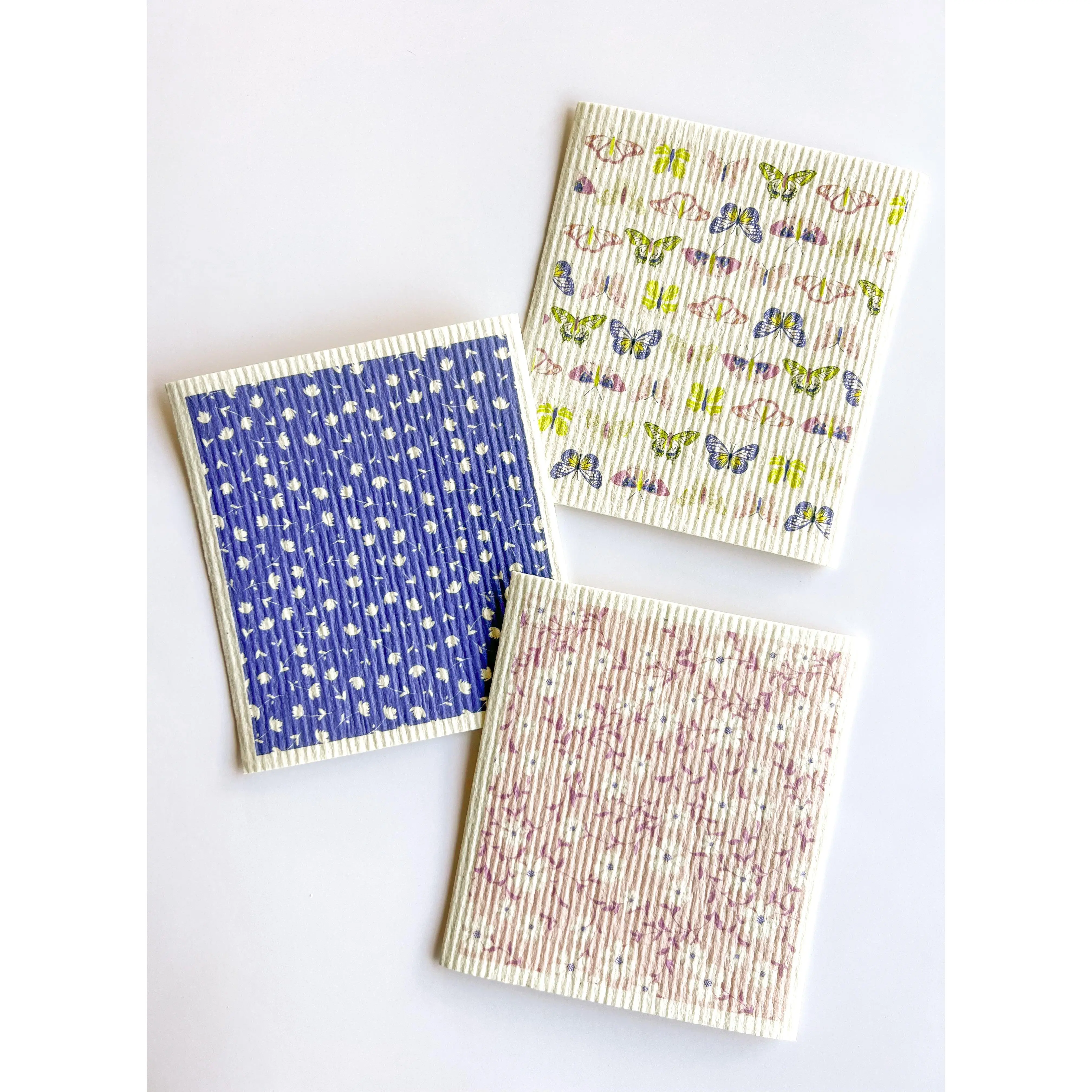 Winged Swedish Dishcloth Set | Reusable Kitchen Cleaning Cloths (Set of 3)