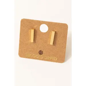 Dainty Bar Stud Earrings (Gold)