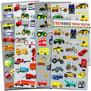Cars and Trucks Stickers Party Supplies Pack Toddler - Over 160 Stickers for Toddler Boys and Girls (Cars, Fire Trucks, Construction, Buses & More!)