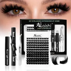 【Live Exclusive】Ailaishi  DIY Cluster Lashes Volume Waterproof Long-Lasting Lash Extension D Curl Mixed Length False Eyelashes with Bond and Seal & Remover &Tweezers, Cosmetic, #Summervibes