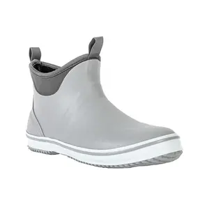 Men's Deck Boots Waterproof Fishing Boots Outdoor Rubber Ankle Rain Boots