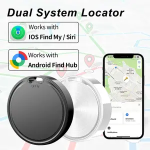 Dual System GPS Tracker for Android & iOS, Smart Global Item Locator, Compatible with Apple Find My and Google, Ideal for Seniors, Kids, Pets