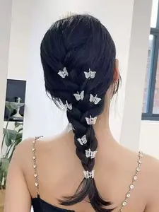 30pcs Colorful Mini Butterfly Hair Clips, Butterfly Hair Clip Set, Transparent Shiny Hair Accessories, Suitable for Women Girls Daily Wear & Parties