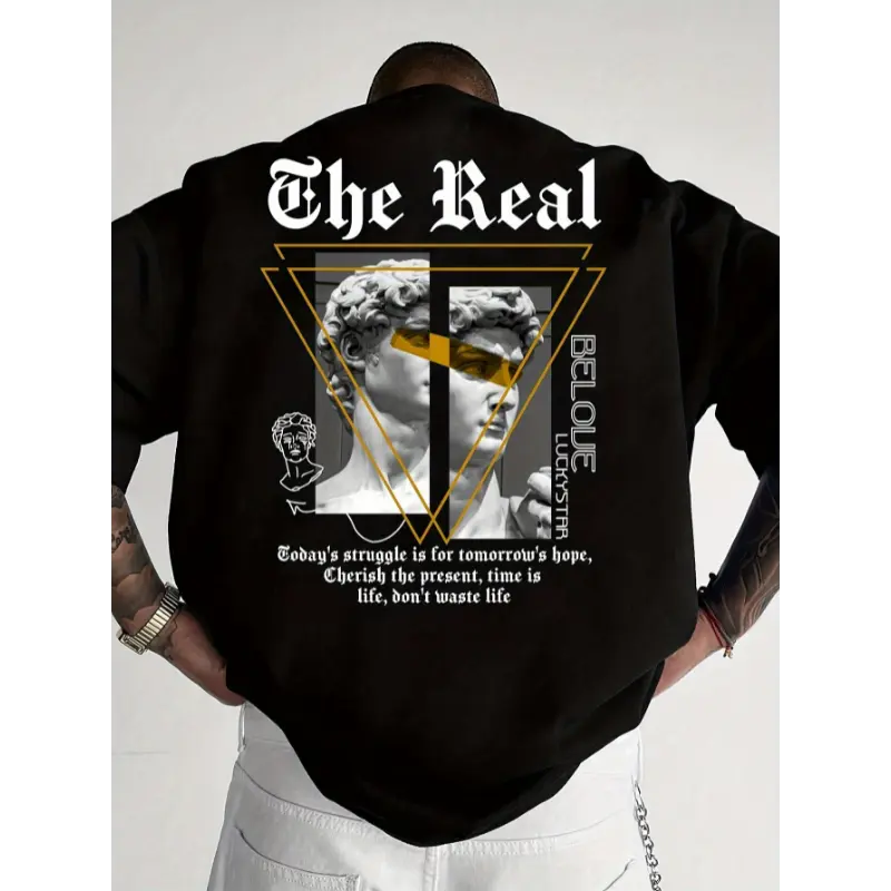 COD  sablon digital  kaossablon murah ruccas Boxy Cut T-Shirt Cotton OverallDecking Stamps Baju Kaos Skena Casual Stylish Pria dan Wanita Combed Lembut  sophistication ｌ t-shirt  kaos nyentil Men's Casual Graphic T-shirt - Black Inspiration