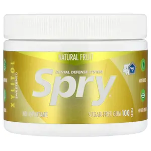 Xlear Spry®, Sugar-Free Chewing Gum, Natural Fruit, 100 Pieces