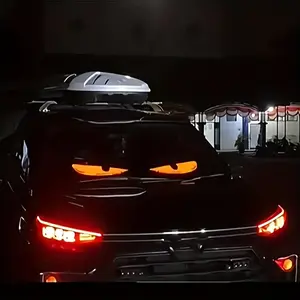 Devil Eyes Light For Cars, Colorful Eye Lamp Soft Screen For Car Windows, DIY Text Pattern LED Film Screen With APP Control, Large Programmable Flexible LED Screen