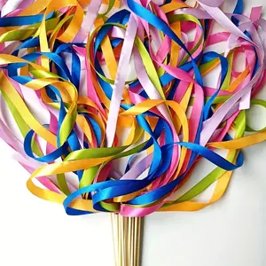 Colorful Fairy Wands with Three Ribbons and Bells, 10/20/30pcs, Perfect for Wedding, Party Decorations, Birthday, Graduation Ceremonies
