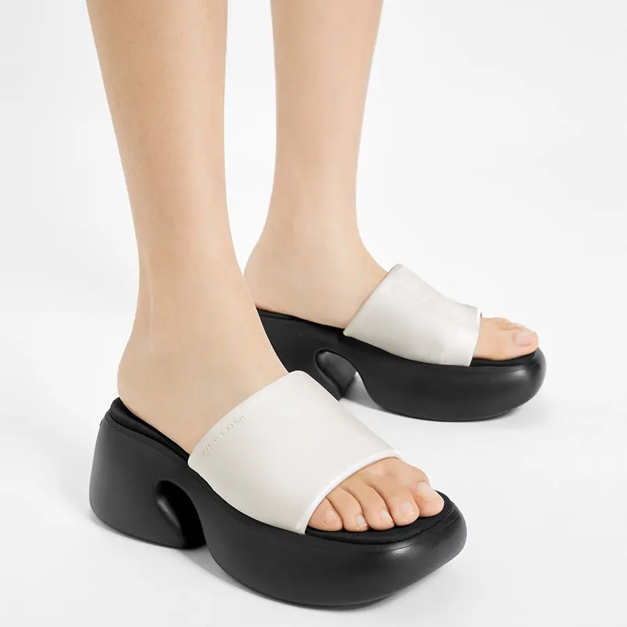 Women's Chunky Platform Slides Y2K Retro Cloud Slippers Thick Sole Slip On Open Toe Mules Wedge Sandals Backless Wide Strap Casual Summer Vacation Streetwear Fashion Height Increasing Shoes