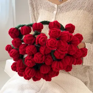 Handmade Rose Blanket, Multifunctional Car Airplane Blanket, Office Indoor Bouquet, Decorative Flower Arrangement, Romantic Valentine's Gift