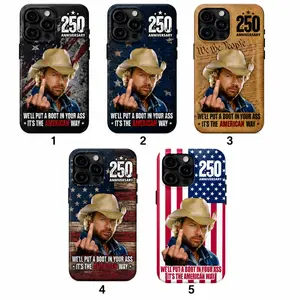 Toby Phone Case Collection, 250th Anniversary American Flag Cover, Funny Patriotic Cowboy Lyric Case, Country Music Fan Gift