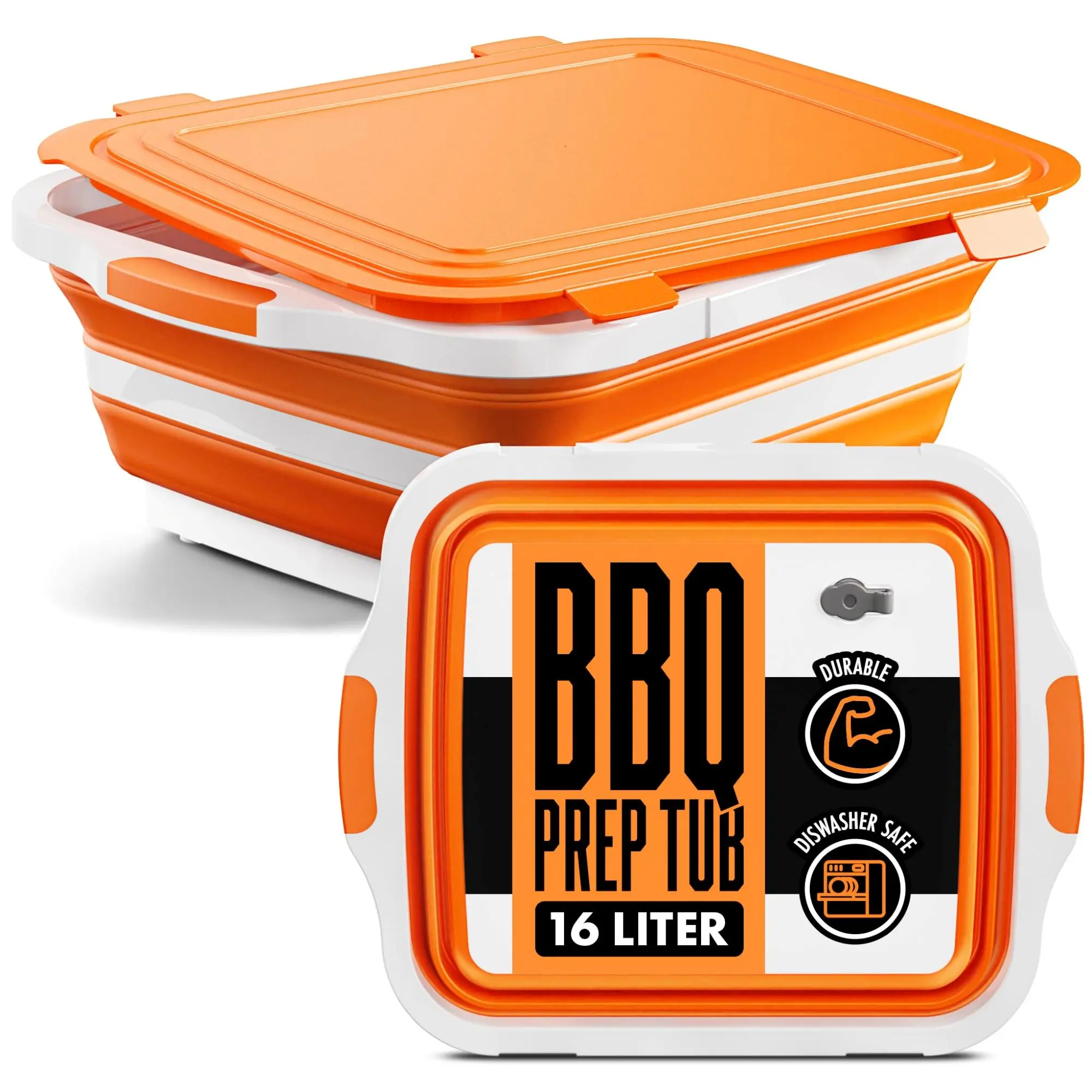 BBQ Prep Tub - Orange (1pcs, 16L)