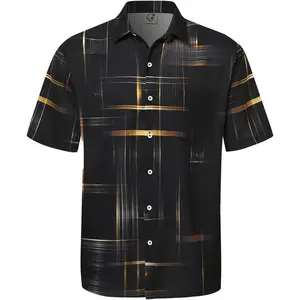 Men's Hawaiian Shirt Short Sleeves Printed Button Down Summer Beach Casual Shirts