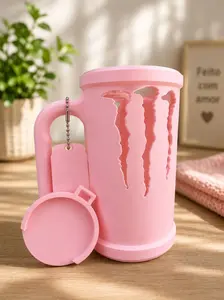 Can Holder with Handle & Keychain – Cute Glow Design kit