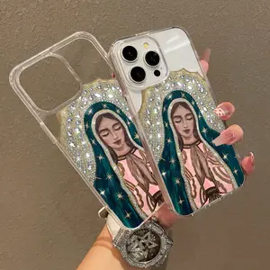 Soft Girl Magnetic Case for iPhone11/12/13/14/15/16/17/promax, Guadalupe Sparkle Lightweight, Drop-Proof, MagSafe Compatible |   Perfect for Teen Girls