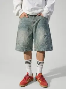 CAONAT Men’s Denim Shorts – Loose Fit Casual Jean Shorts, Lightweight Summer Streetwear Shorts for Daily Wear, Baggy Jorts