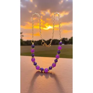 Purple Bead Necklace      (4795)