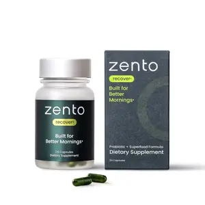 Zento Recover | Hangover Recovery Supplement with Antrodia Cinnamomea Mushroom | Clinically Studied Ingredients | Probiotics, Antioxidants, Turmeric, Vitamins, Minerals, Superfoods | Full-Body Recovery  | Non-GMO | 12 Servings |  #Summervibes