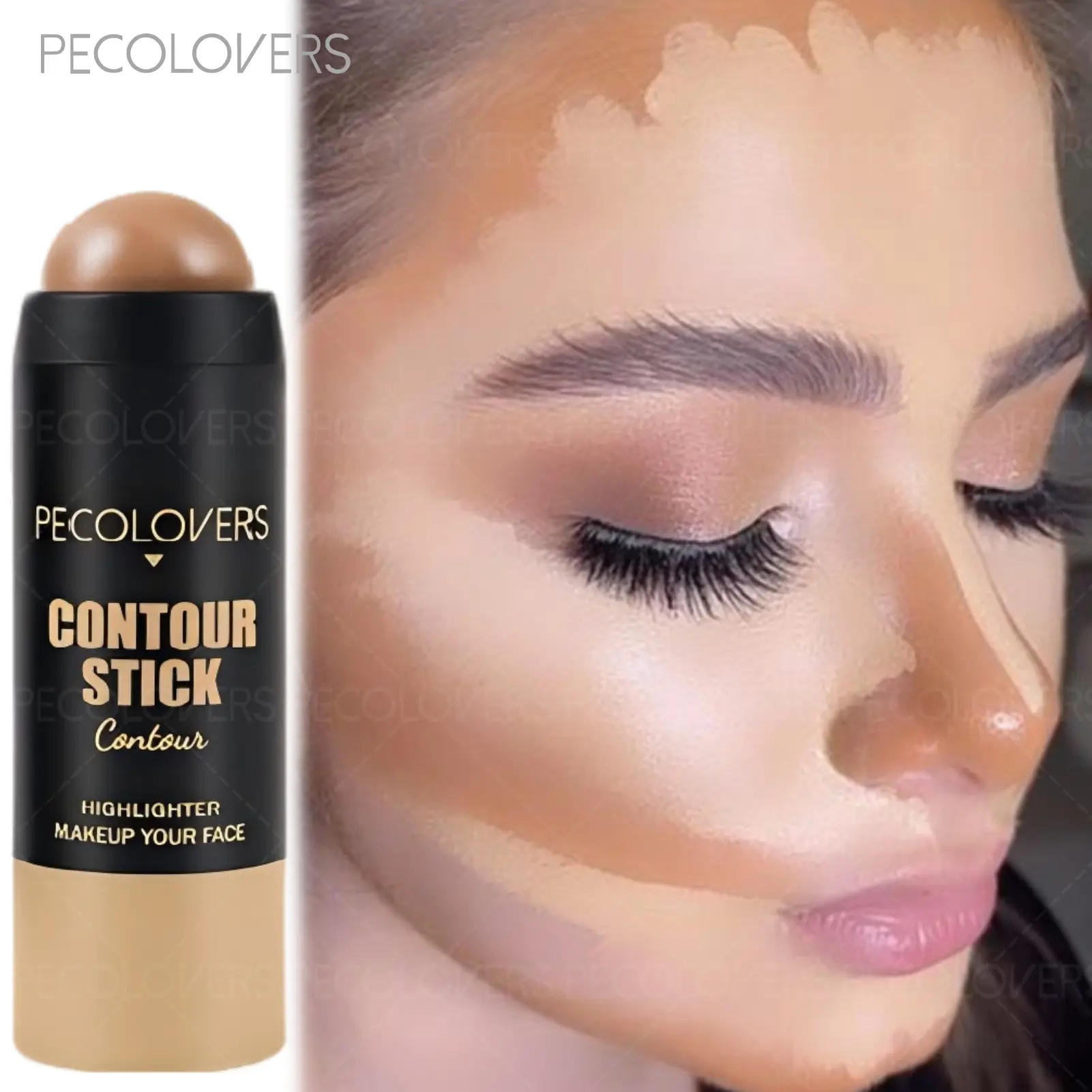 1PC Highlight Contour Concealer Stick Highlighter Face Make Up Liquid Waterproof Contouring Bronze Stick Foundation Makeup Pencil Cosmetics