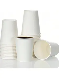 Bulk 120 Pack 8 oz Disposable Paper Cups – Eco-Friendly & BPA-Free Hot & Cold Beverage Cups, Leak-Proof Coffee Tea Cups for Office, Party & Home Use