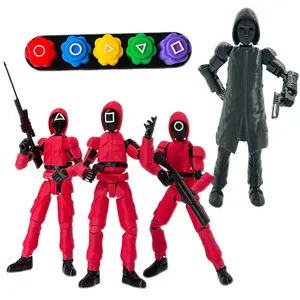 A Fully Assembled Set of T13 Movable Figurines, Featuring a Traditional Korean Game Set, Complete with Various Weapon Accessories And Stone-Throwing Game Props. This Makes for a Great Party Gift And Desktop Decoration, Perfect for Collectors Who Are Gamin