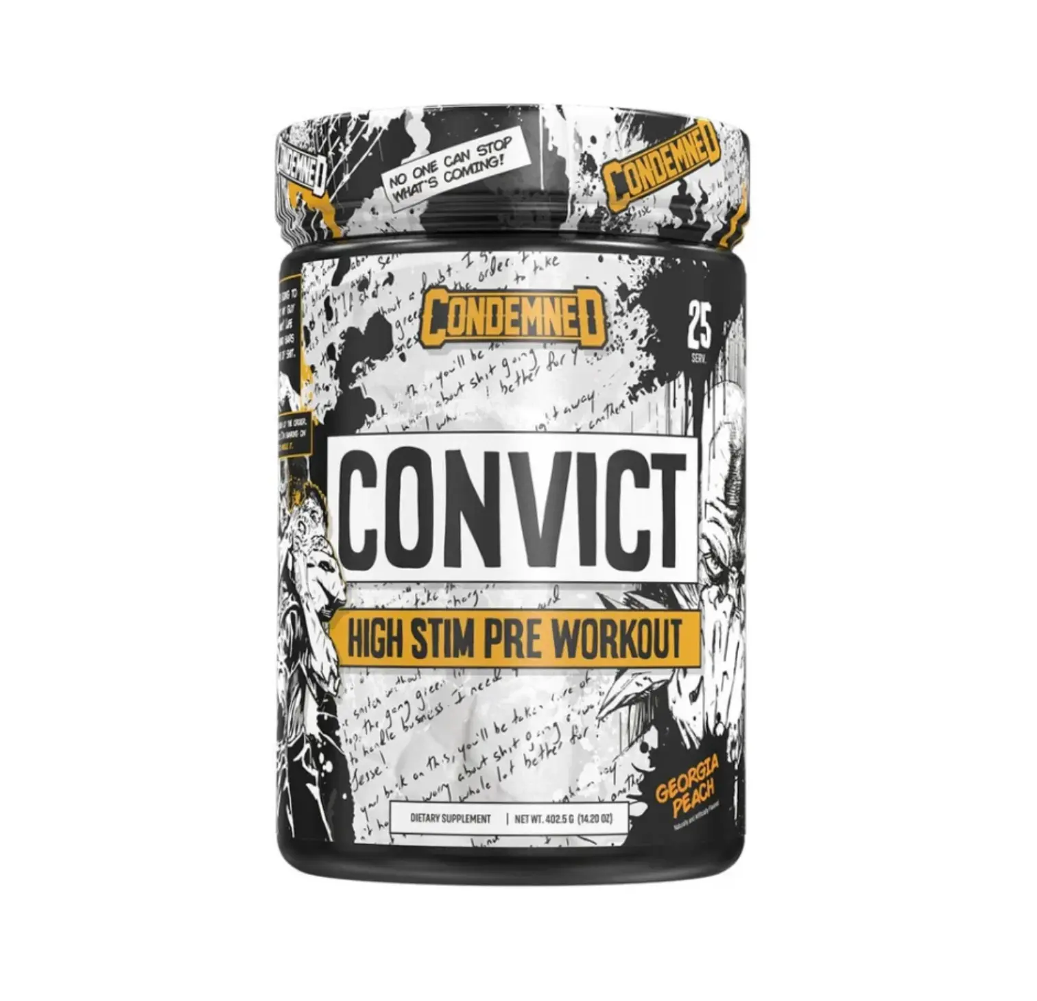 Convict Preworkout - High Stimulant Pre-Workout Supplement for Enhanced Focus & Energy - Ideal for Intense Gym Sessions & Fitness Enthusiasts