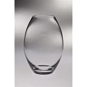 Majestic Gifts  Classic clear 11.5 in. High Quality Glass Thick Barrel Vase