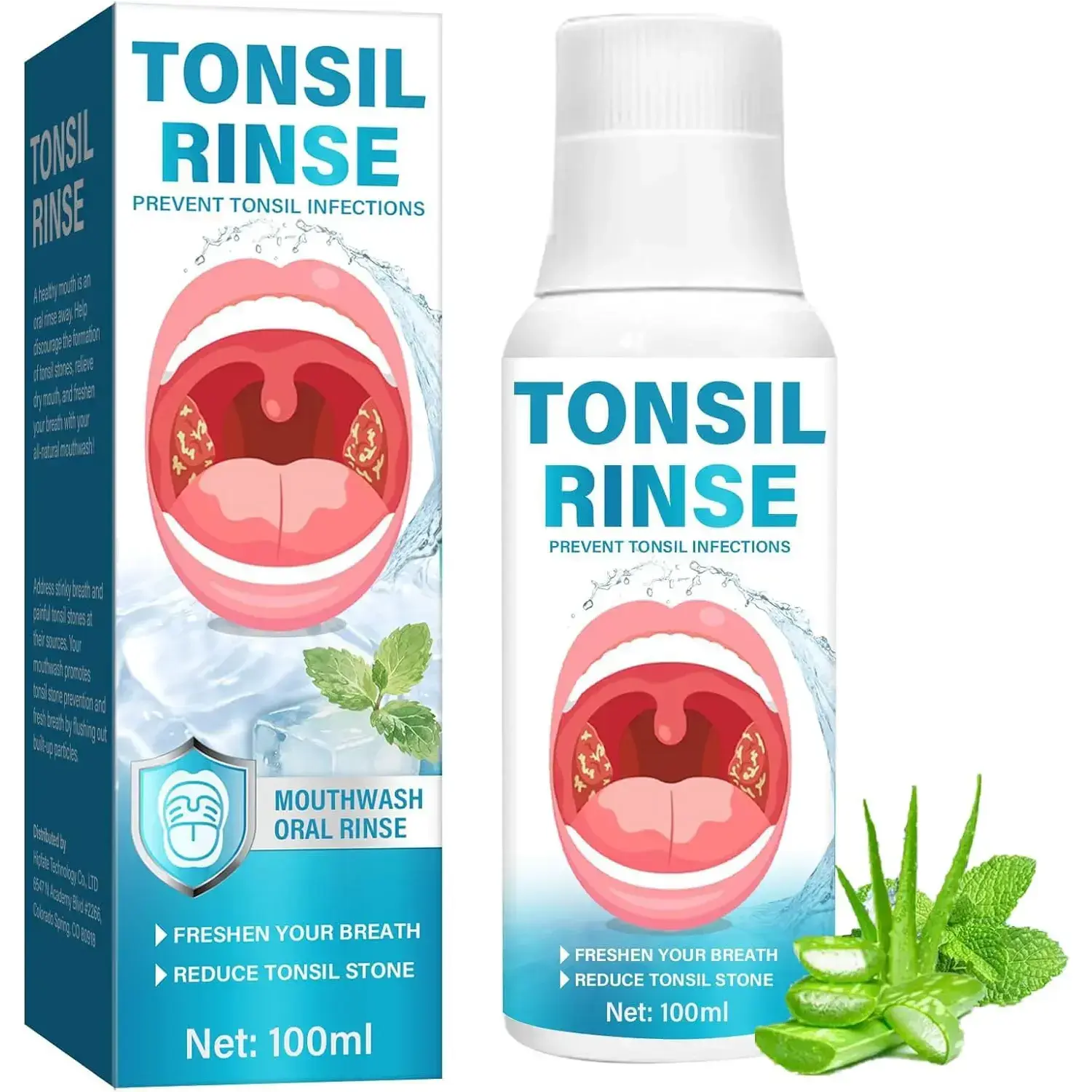 Tonsil Stone Remover Oral Rinse with Natural Herbal Formula, Freshens Breath and Soothes Tonsils - Gentle Oral Care Liquid for All Ages, 30ml