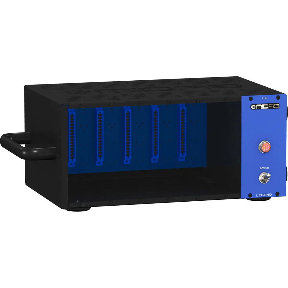 Midas 500 Series LEGEND L6 Portable Stereo Audio Equipment Chassis - Compact, Durable, Handle-Included, Advanced Audio Routing, Rack Mount Kit, 6 Module Slots, Protective Design