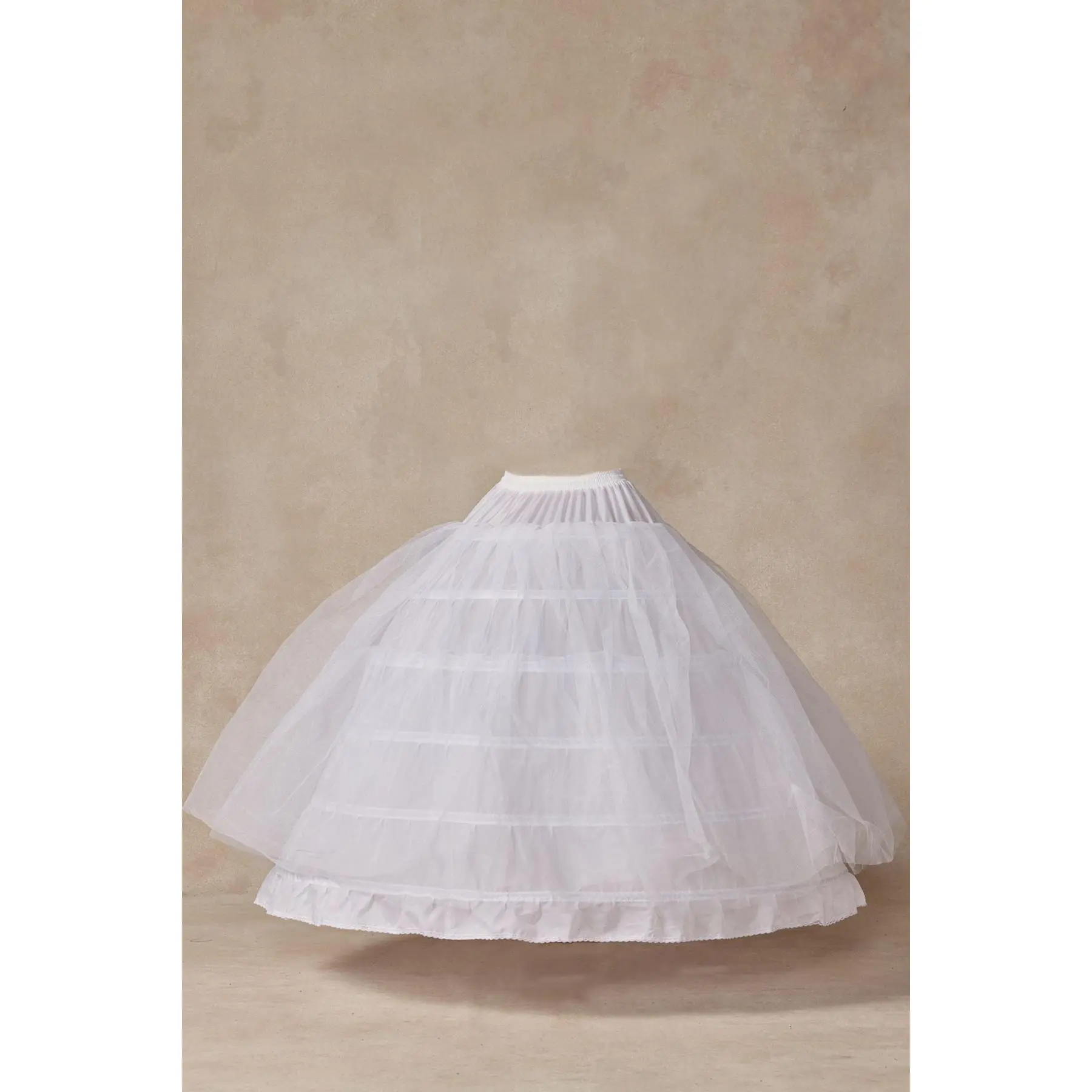 6-Hoop Crinoline Petticoat for Women, A-Line Mesh Skirt with Adjustable Waistband for Warmth, 1 Size Fits All for Wedding & Prom Gowns, Bottoms, Garment, Elastic, One Size Fits All
