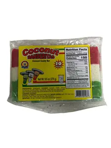 Coconut Banderitas Coconut Candy Bars 10 Pieces – 9.5 oz (270 g) – Factory Sealed